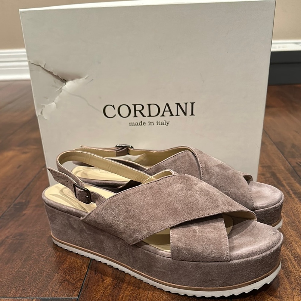 Cordani Women's Suede Platform Sandals - Taupe